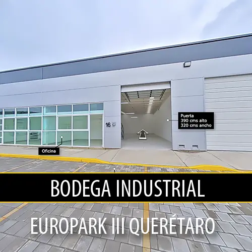 Bodega industrial en renta EUROPARK III  Carlos Esparza Ramón broker inmobiliario de matchapp.mx