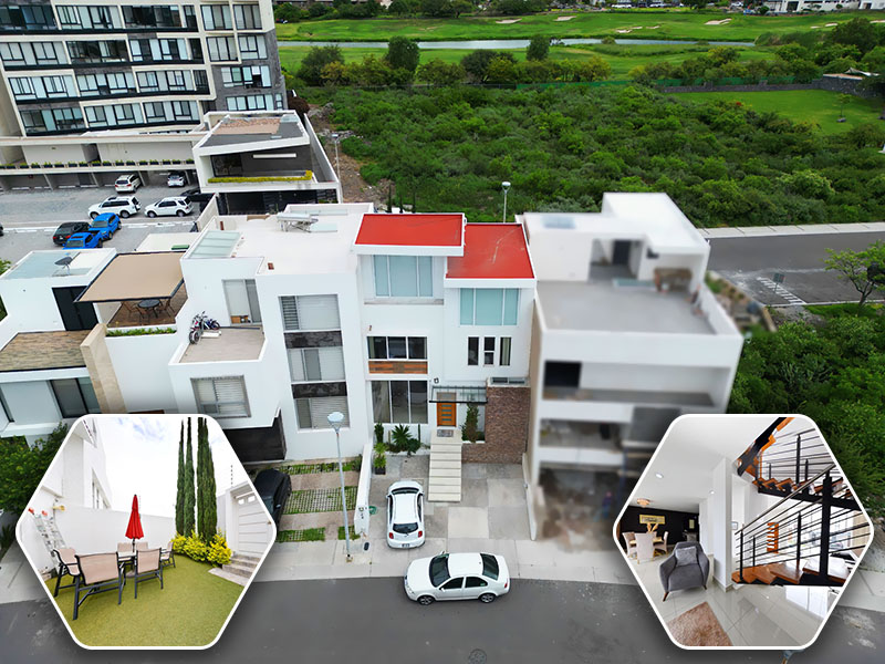 Casa en venta vista al campo de golf, Zibatá 4 habitaciones, 2.5 baños, jardín decorado, amenidades: juego infantiles, seguridad 24 hrs, 2 filtros.  vendida por Carlos Esparza Ramo, matchapp.mx inmobiliaria